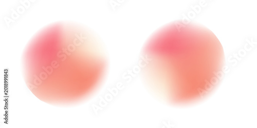 Color gradient, gradation circle, vector grain noise texture holographic blur abstract background. Color watercolor gradient blend mesh of neon iridescent colors gradation