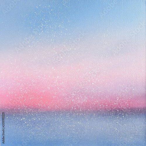 Snow Falls in Pastel Sky During Winter Evening Near Horizon