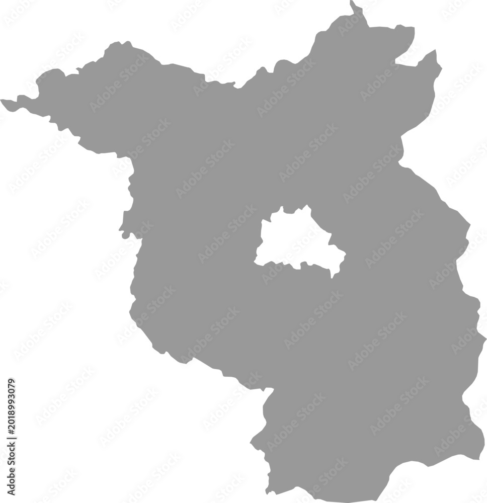 Fototapeta premium Map of Brandenburg German State Isolated Grey Design.