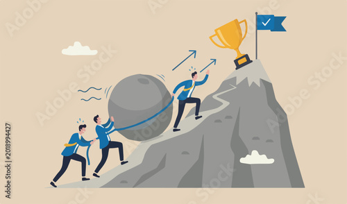 Bild auf Leinwand Perseverance, grit or persistence to push effort to success, resilience and stre