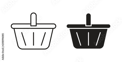 Bild auf Leinwand Shopping basket icon vector design elements