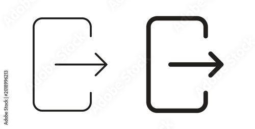 Sign out icon vector design elements. icon in flat and line style.