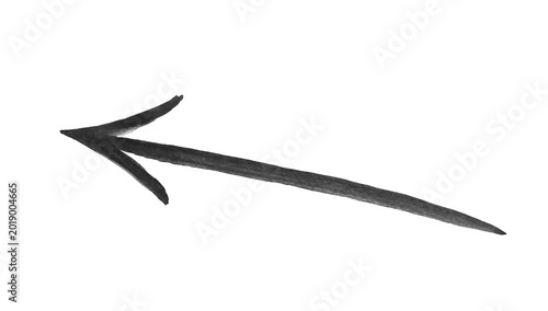 Black arrow isolated on white background