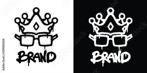 Photography Nerd King Urban graffiti style logo