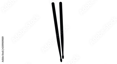 Pair of drumsticks black silhouette high quality professional