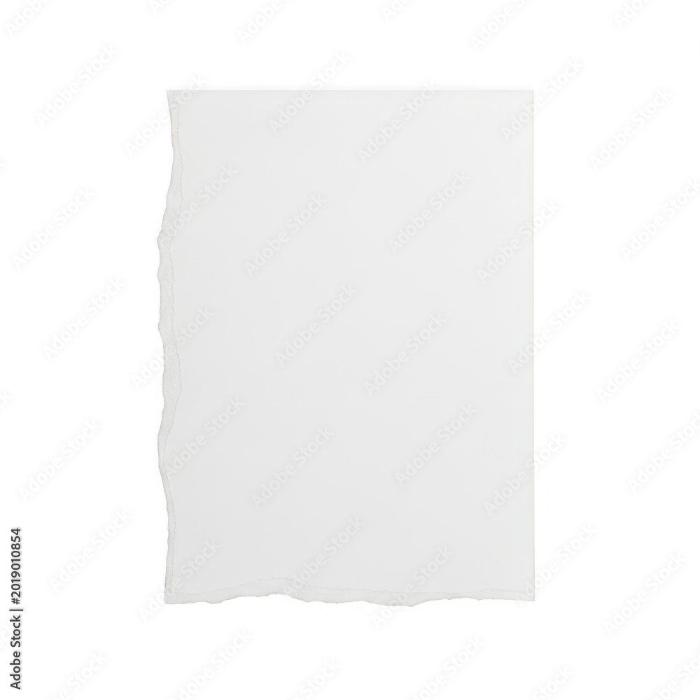 Fototapeta premium Blank tear-stained paper with rough edges