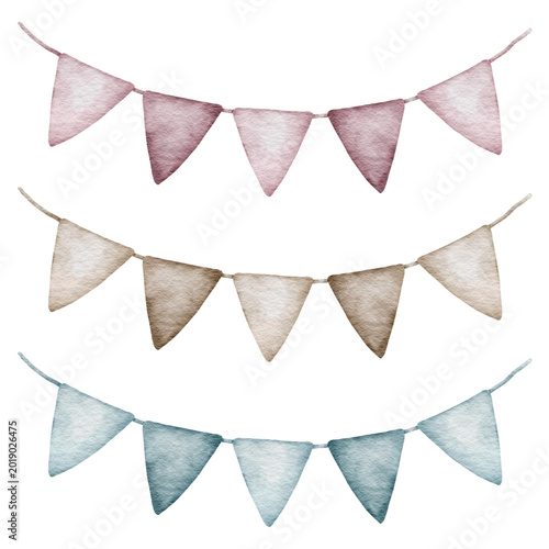Photography Watercolor garland Pennant