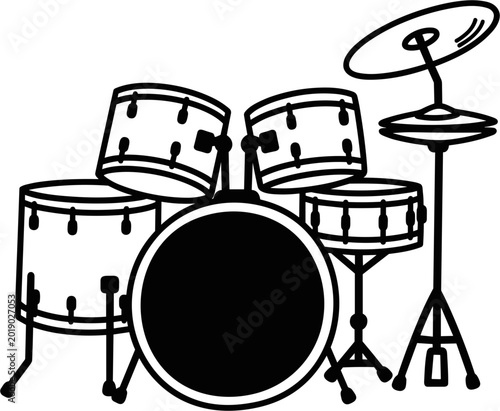 Fotografija Drum Set Silhouette