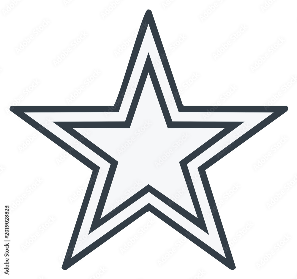 Fototapeta premium Geometric Star Shape with Double Outline Design for Decoration or Symbol Applications Single Vector Graphic with Clean Lines and Modern Minimalist Style