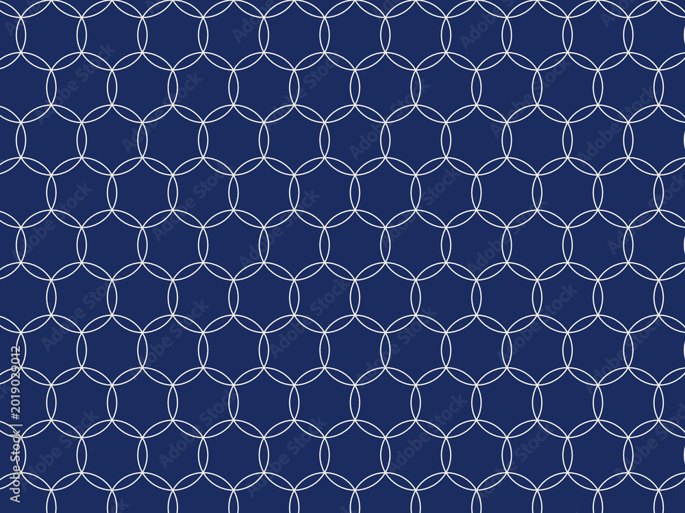 Obraz premium Japanese Sashiko Embroidery Geometric Pattern Textile Design