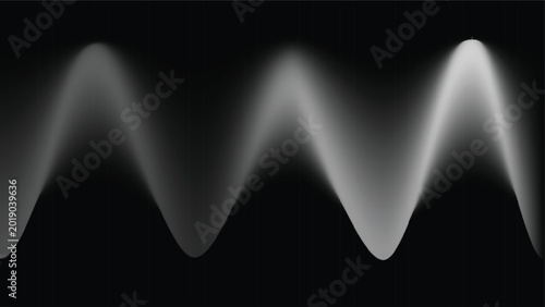 Abstract white sound wave with waveform spectrum frequency