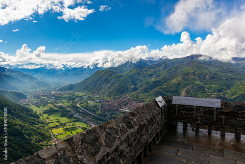 View of Susa Valley from the terrace of Sacra di San Michele church