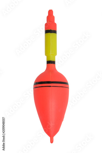 Принти на полотні Fishing float on white background