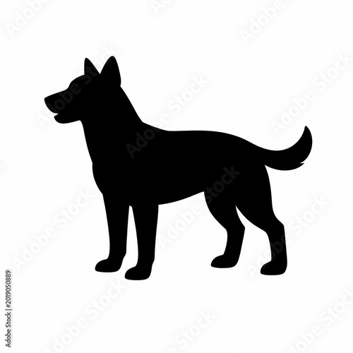 Dog silhouette vector illustration 