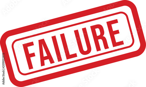Tableau sur toile Failure stamp illustration a symbol of unsuccessful outcomes and disappointment