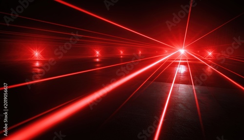 Red Laser Beams Enhancing Laser Security System For Ultimate Protection And Safety Using Red Lasers.