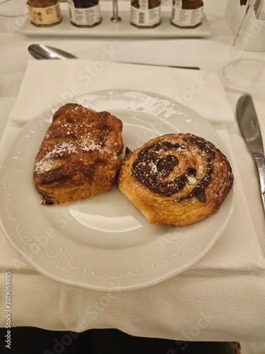 Obraz na plátně These pastries are cinnamon rolls or bolus.