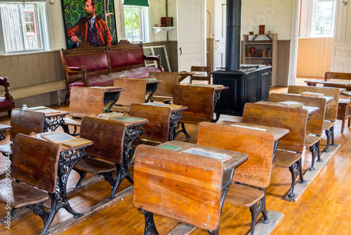Photography An old fashion schoolhouse classroom