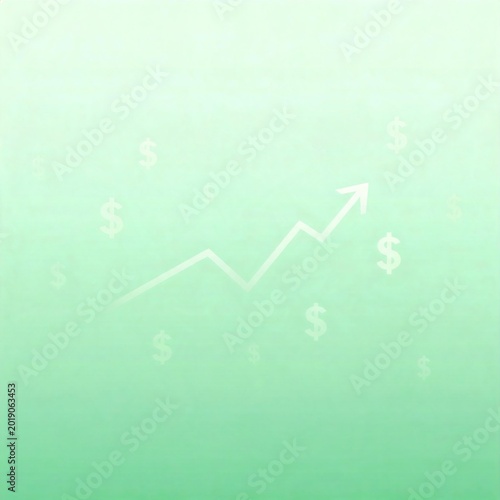 Soft green gradient background for finance theme
