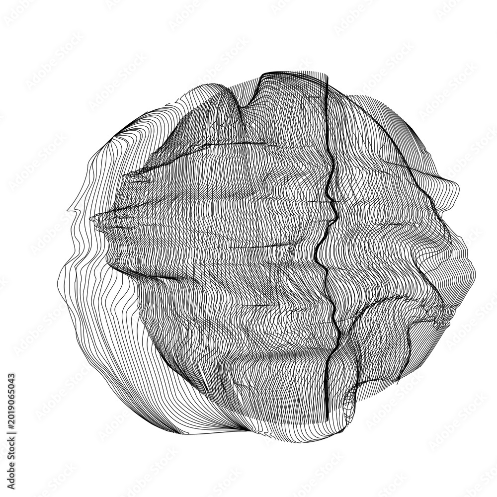 Fototapeta premium Wireframe 3D circle grid shapes. Shape. Mesh. Esferas con malla creativa. Diseñ.