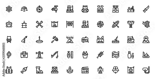 Photos Fishing icon set