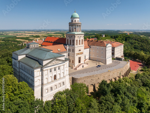 Foto Aerial view about the Benedictine Archabbey of Pannonhalma