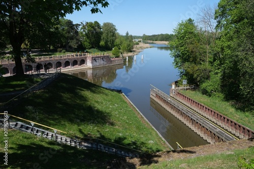 Bilde på lerret Biała Gora Lock (Hydraulic Engineering Monuments Trail), Vistula and Nogat river