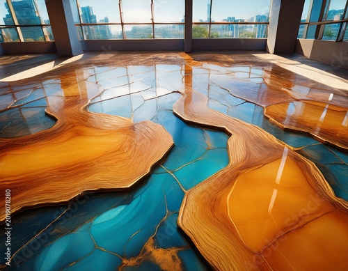 epoxy resin flooring for commercial use multiple resilient layers tough and long lasting shiny finish hard wearing topcoat sturdy foundation seamless application