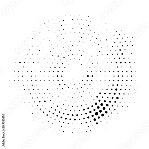 Halftone circle dot pattern...