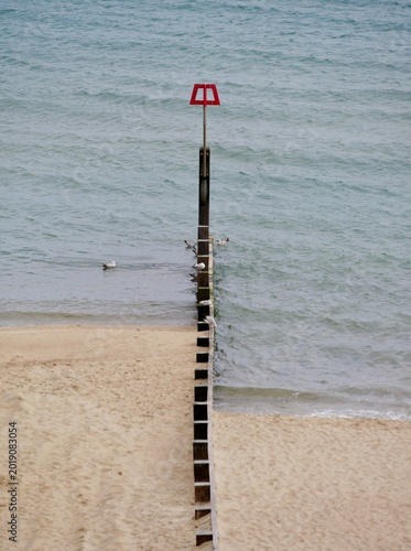 Strand von Bournemouth von oben