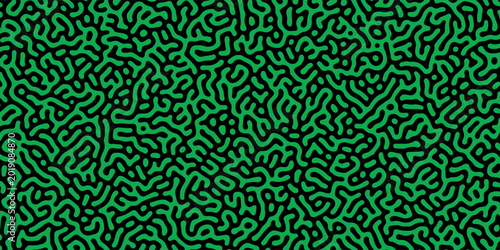 Canvas Print Abstract truing organic wallpaper Turing reaction diffusion monochrome seamless pattern with chaotic motion
