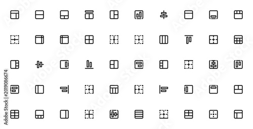 Tableau sur toile Layout align icon set