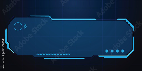 Futuristic HUD interface or text box frames vector illustration eps 10