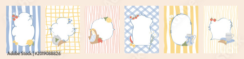 Picnic Background Frames With Vintage Village
