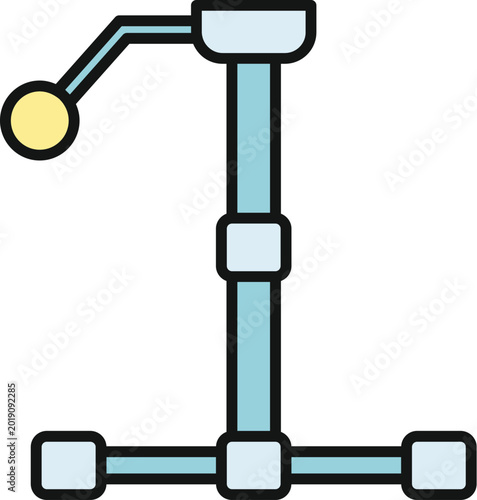 Fotografía Camera jib crane vector illustrating video production equipment
