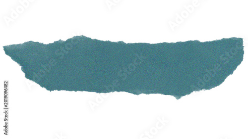 Konstfotografi Teal blue paint smear on white background.