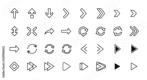 Arrow icons set