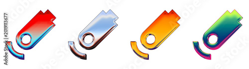 Plastic style 3D icons of wi fi modem on transparent background. Network connection and digital technology. Vibrant illustration. Professional icon set illustration.