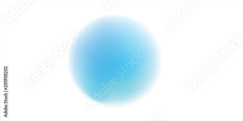 Quadro su tela Glossy blue gradient ball on a white background, ideal for modern 3D visuals, te
