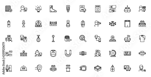 Foto Boxing icon set
