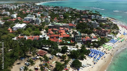 The most famous beach in the entire world. Aerial view of Merepe Beach in the city of Porto de Galinhas, Pernambuco state, Brazil. 12-05-2025