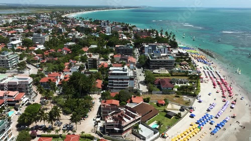 The most famous beach in the entire world. Aerial view of Merepe Beach in the city of Porto de Galinhas, Pernambuco state, Brazil. 12-05-2025