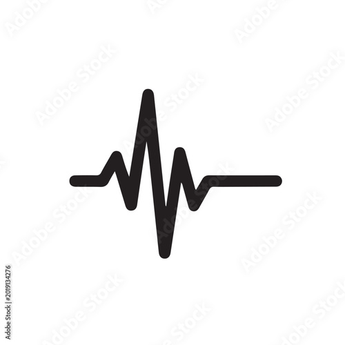 Heart beat line icon. EKG heart beat line, vector. Cardiogram line icon, sign. Heart pulse silhouette, icon, symbol. Heartbeat pulse vector. Vector illustration.