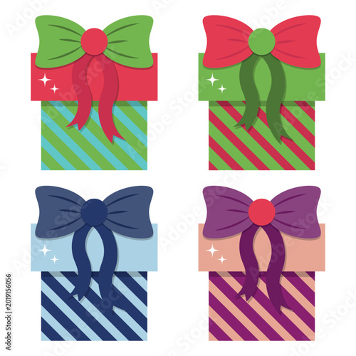 Christmas gift with Christmas colors