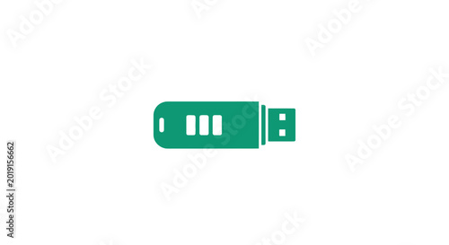 Obraz na plátně Green USB Flash Drive Device.