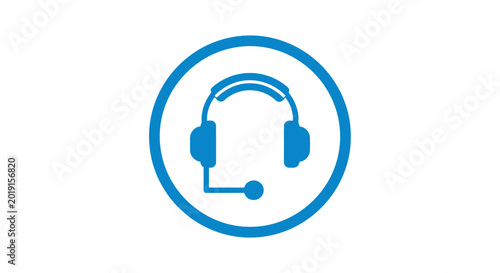 Foto Headset with microphone and headphones.