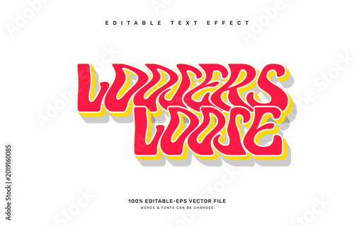 Slika na platnu Looser lose editable text effect template