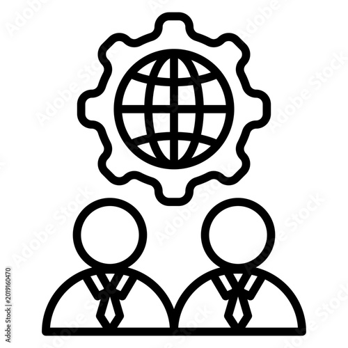 outsourcing outline icon