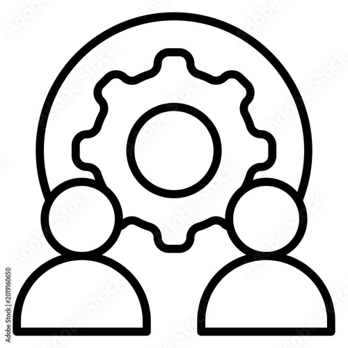 Tableau sur toile colleague outline icon