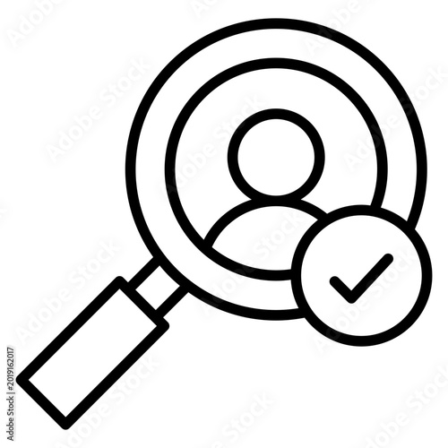 Photography identifying outline icon